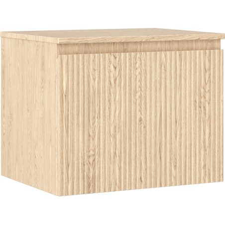 Mexen Rivel meuble de salle de bain sous lavabo 60 cm avec plateau, 1 tiroir, rainuré, chêne - 91A20-06047-1-BFC81