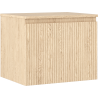 Mexen Rivel szafka łazienkowa podumywalkowa 60 cm z blatem, 1 szuflada, ryflowana , dąb - 91A20-06047-1-BFC81