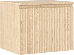 Mexen Rivel badkamermeubel onder wastafel 60 cm met blad, 1 lade, gefreesd, eik - 91A20-06047-1-BFC81