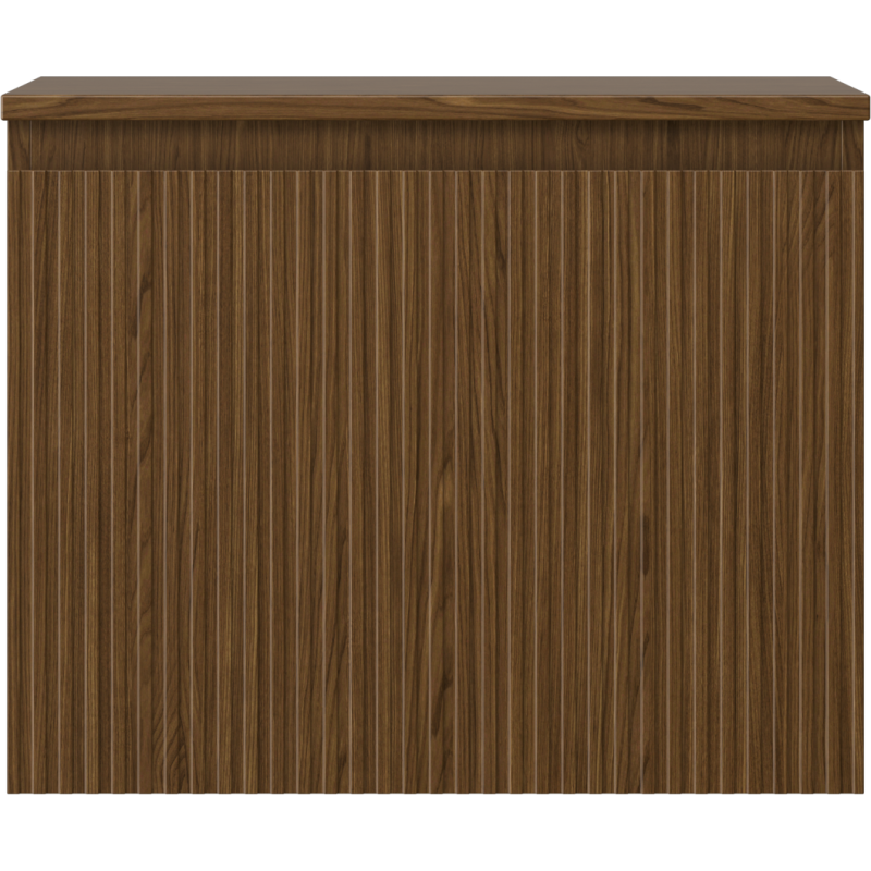 Mexen Rivel 60 cm leveä kylpyhuonekaappi pesualtaan alle, pöytätasolla, 1 laatikko, uurrettu, pähkinäpuu