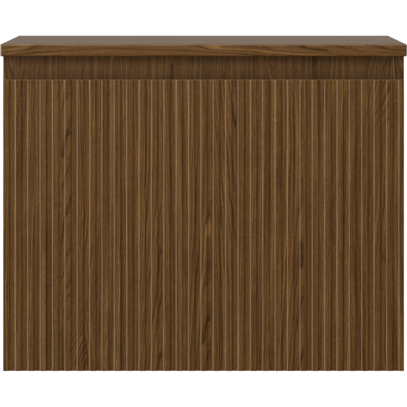 Mexen Rivel szafka łazienkowa podumywalkowa 60 cm z blatem, 1 szuflada, ryflowana , orzech - 91A20-06047-1-BFC86
