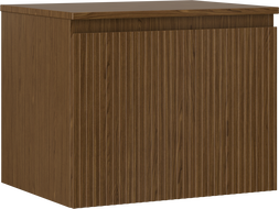 Mexen Rivel mobiletto da bagno sottolavabo 60 cm con piano, 1 cassetto, scanalato, noce - 91A20-06047-1-BFC86