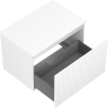 Mexen Rivel meuble de salle de bain sous-vasque 70 cm avec plateau, 1 tiroir, rainuré, blanc mat - 91A20-07047-1-BFC01