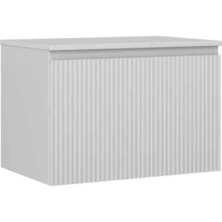 Mexen Rivel armoire de salle de bain sous lavabo 70 cm avec plateau, 1 tiroir, cannelé, gris mat - 91A20-07047-1-BFC62