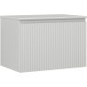 Mexen Rivel badkamerkastje onder wastafel 70 cm met blad, 1 lade, gegroefd, grijs mat - 91A20-07047-1-BFC62