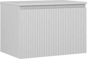 Mexen Rivel badkamerkastje onder wastafel 70 cm met blad, 1 lade, gegroefd, grijs mat - 91A20-07047-1-BFC62