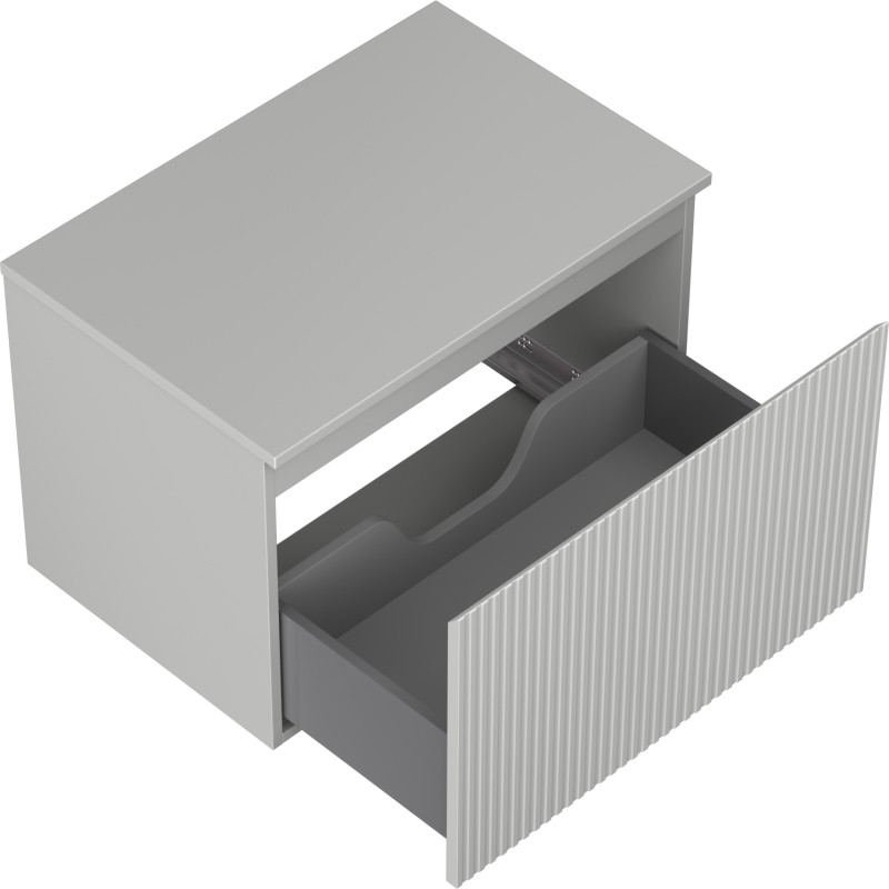 Mexen Rivel mobiletto sottolavabo da 70 cm con piano, 1 cassetto, scanalato, grigio opaco - 91A20-07047-1-BFC62