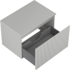 Mexen Rivel Badezimmerschrank 70 cm mit Arbeitsplatte, 1 Schublade, geriffelt, graumatt - 91A20-07047-1-BFC62