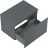 Mexen Rivel Badezimmerschrank 70 cm mit Arbeitsplatte, 1 Schublade, geriffelt, Graphit matt - 91A20-07047-1-BFC66