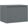 Mexen Rivel Badezimmerschrank 70 cm mit Arbeitsplatte, 1 Schublade, geriffelt, Graphit matt - 91A20-07047-1-BFC66