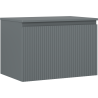 Mexen Rivel badkamerkastje onderkast 70 cm met blad, 1 lade, geribbeld, mat grafiet - 91A20-07047-1-BFC66