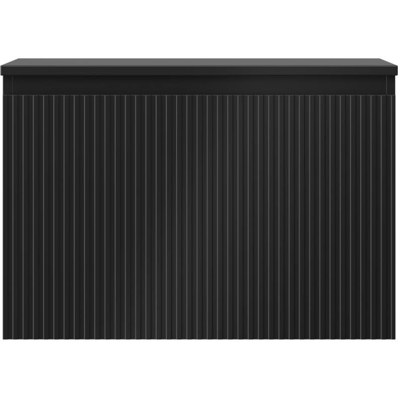 Mexen Rivel armario de baño de 70 cm con encimera, 1 cajón, acanalado, negro mate - 91A20-07047-1-BFC71