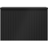 Mexen Rivel 70 cm bathroom vanity cabinet with countertop, 1 drawer, fluted, matte black - 91A20-07047-1-BFC71
