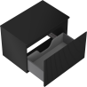 Mexen Rivel armario de baño de 70 cm con encimera, 1 cajón, acanalado, negro mate - 91A20-07047-1-BFC71