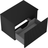 Mexen Rivel Badezimmerschrank 70 cm mit Platte, 1 Schublade, geriffelt, schwarz matt - 91A20-07047-1-BFC71