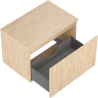 Mexen Rivel Badezimmer-Unterschrank 70 cm mit Arbeitsplatte, 1 Schublade, gerieft, Eiche - 91A20-07047-1-BFC81