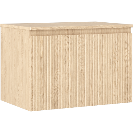 Mexen Rivel Badezimmer-Unterschrank 70 cm mit Arbeitsplatte, 1 Schublade, gerieft, Eiche - 91A20-07047-1-BFC81