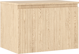 Mexen Rivel badkamerkastje voor onder de wastafel 70 cm met blad, 1 lade, geribbeld, eik - 91A20-07047-1-BFC81