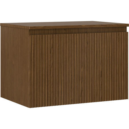Mexen Rivel meuble de salle de bain sous lavabo 70 cm avec plateau, 1 tiroir, rainuré, noyer - 91A20-07047-1-BFC86