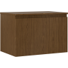 Mexen Rivel Badezimmerschrank für Waschbecken 70 cm mit Arbeitsplatte, 1 Schublade, geriffelt, Nussbaum - 91A20-07047-1-BFC86