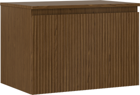 Mexen Rivel badkamerkastje onder wastafel 70 cm met blad, 1 lade, gegroefd, walnoot - 91A20-07047-1-BFC86