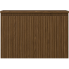Mexen Rivel Bathroom Cabinet 70 cm with Countertop, 1 Drawer, Fluted, Walnut - 91A20-07047-1-BFC86
