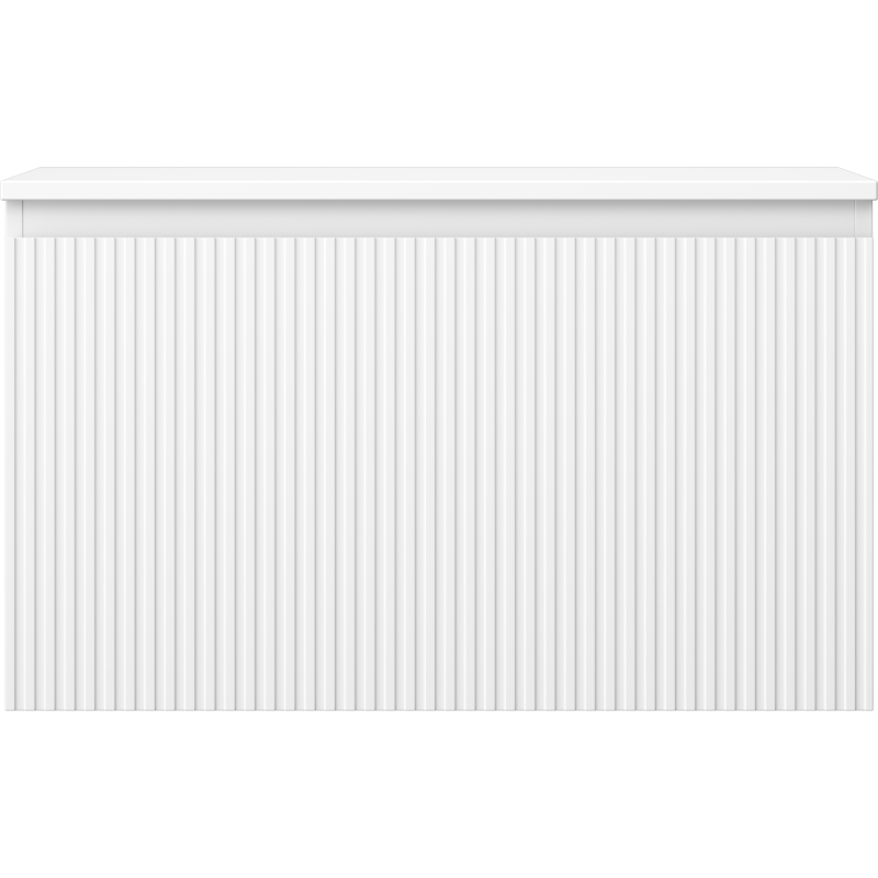 Mexen Rivel meuble de salle de bain sous-lavabo 80 cm avec plateau, 1 tiroir, rainuré, blanc mat - 91A20-08047-1-BFC01