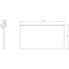 Mexen Rivel 80 cm kraanika all olev vannitoa kapp koos tööpinnaga, 1 sahtel, sooneline, hall matt - 91A20-08047-1-BFC62