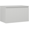 Mexen Rivel Badezimmerschrank für Waschtisch 80 cm mit Arbeitsplatte, 1 Schublade, gerillt, grau matt - 91A20-08047-1-BFC62