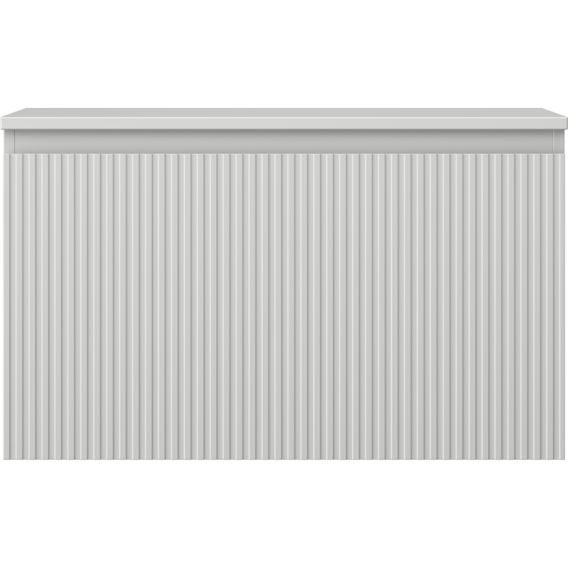 Mexen Rivel gabinete de baño para lavabo de 80 cm con encimera, 1 cajón, ranurado, gris mate - 91A20-08047-1-BFC62