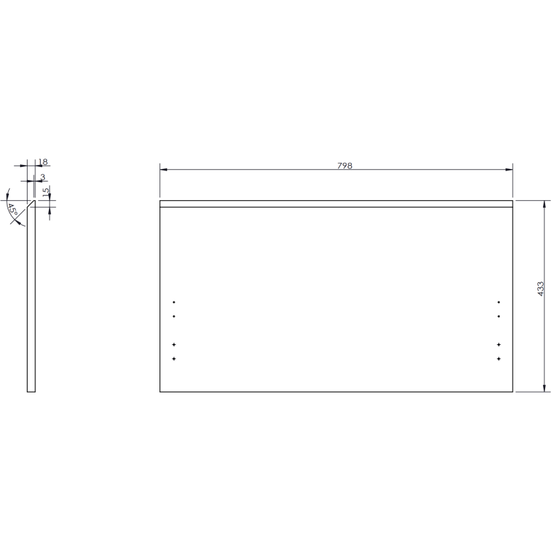 Mexen Rivel mueble de baño para lavabo de 80 cm con encimera, 1 cajón, acanalado, grafito mate - 91A20-08047-1-BFC66
