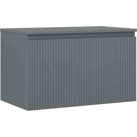 Mexen Rivel Badschrank für Waschbecken 80 cm mit Arbeitsplatte, 1 Schublade, geriffelt, matt Graphit - 91A20-08047-1-BFC66