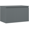 Mexen Rivel szafka łazienkowa podumywalkowa 80 cm z blatem, 1 szuflada, ryflowana , grafit mat - 91A20-08047-1-BFC66