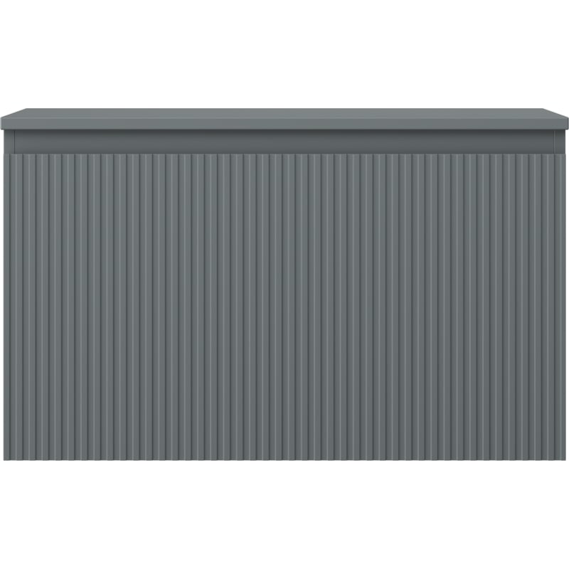 Mexen Rivel kupaonski ormarić 80 cm s radnom pločom, 1 ladica, rebrasta, grafit mat - 91A20-08047-1-BFC66