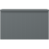 Mexen Rivel badmeubelkastje onder wastafel 80 cm met blad, 1 lade, gegroefd, grafiet mat - 91A20-08047-1-BFC66