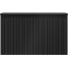 Mexen Rivel Badezimmerunterschrank 80 cm mit Arbeitsplatte, 1 Schublade, gerillt, schwarz matt - 91A20-08047-1-BFC71