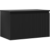 Mexen Rivel badkamerkast onder de wastafel 80 cm met blad, 1 lade, geribbeld, zwart mat - 91A20-08047-1-BFC71