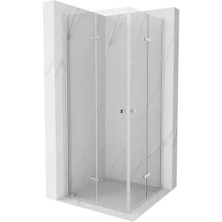 Mexen Lima Duo kokkupandav dušikabiin 70 x 70 cm, läbipaistev, kroom - 856-070-070-02-00