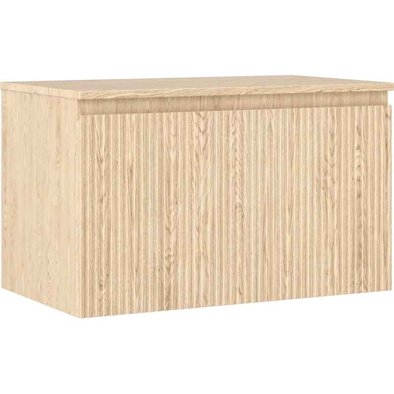 Mexen Rivel ormarić za kupaonicu 80 cm s pločom, 1 ladica, s utorima, hrast - 91A20-08047-1-BFC81