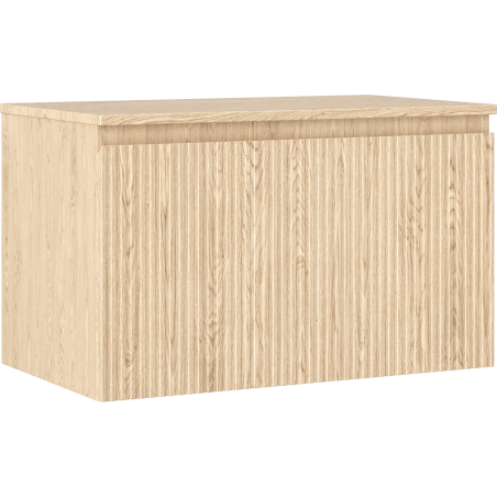 Mexen Rivel szafka łazienkowa podumywalkowa 80 cm z blatem, 1 szuflada, ryflowana , dąb - 91A20-08047-1-BFC81
