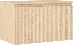 Mexen Rivel badkamerkastje onder de wastafel 80 cm met blad, 1 lade, geribbeld, eiken - 91A20-08047-1-BFC81