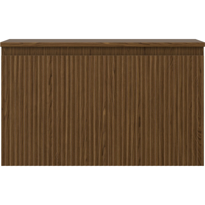 Mexen Rivel armario de baño de 80 cm con encimera, 1 cajón, acanalado, nogal - 91A20-08047-1-BFC86