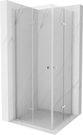 Mexen Lima Duo opvouwbare douchecabine 80 x 80 cm, transparant, chroom - 856-080-080-02-00