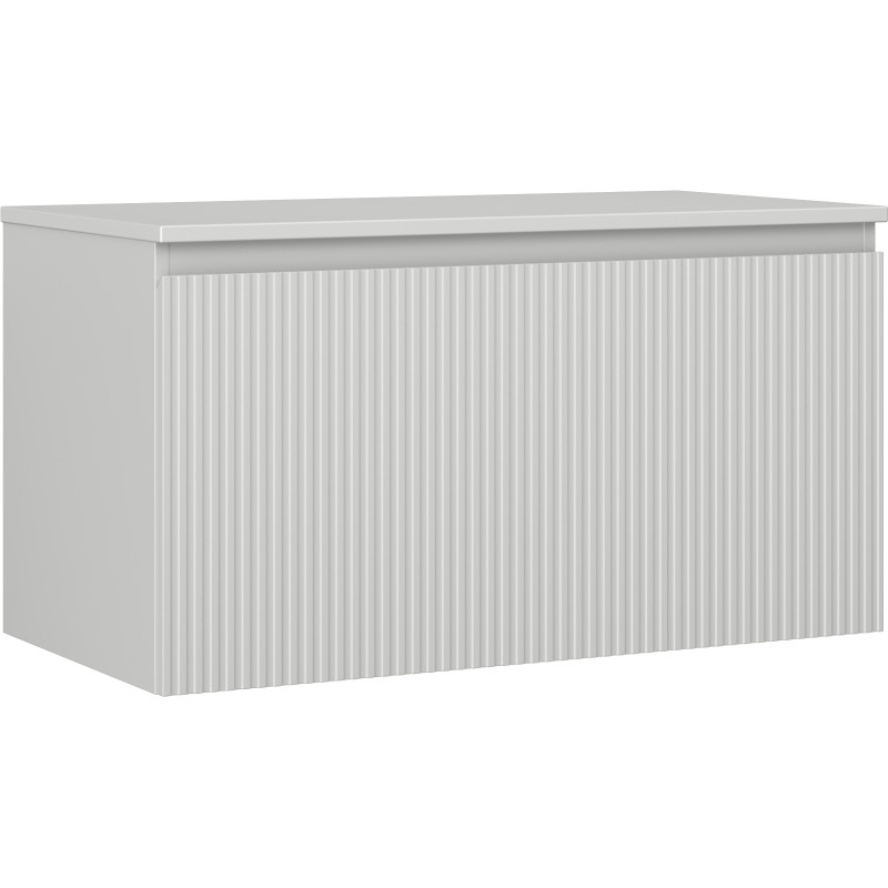 Mexen Rivel vannitoakapp valamulauaalune 90 cm lauaga, 1 sahtel, sooneline, hall matt - 91A20-09047-1-BFC62