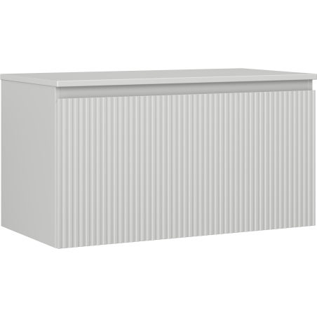 Mexen Rivel Badezimmerunterschrank 90 cm mit Platte, 1 Schublade, gerillt, grau matt - 91A20-09047-1-BFC62
