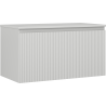 Mexen Rivel Badezimmerunterschrank 90 cm mit Platte, 1 Schublade, gerillt, grau matt - 91A20-09047-1-BFC62