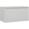 Mexen Rivel badkamerkast onder wastafel 90 cm met blad, 1 lade, gegroefd, grijs mat - 91A20-09047-1-BFC62