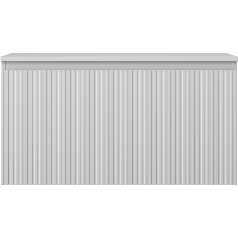 Mexen Rivel badezëmmer Ënnertempel fir d'Waschbasin 90 cm mat Tablett, 1 Tirang, rifft, gro matt - 91A20-09047-1-BFC62