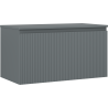 Mexen Rivel Badezimmerschrank 90 cm mit Arbeitsplatte, 1 Schublade, geriffelt, Graphit matt - 91A20-09047-1-BFC66