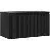 Mexen Rivel 90 cm Unterschrank für das Badezimmer mit Arbeitsplatte, 1 Schublade, geriffelt, schwarz matt - 91A20-09047-1-BFC71